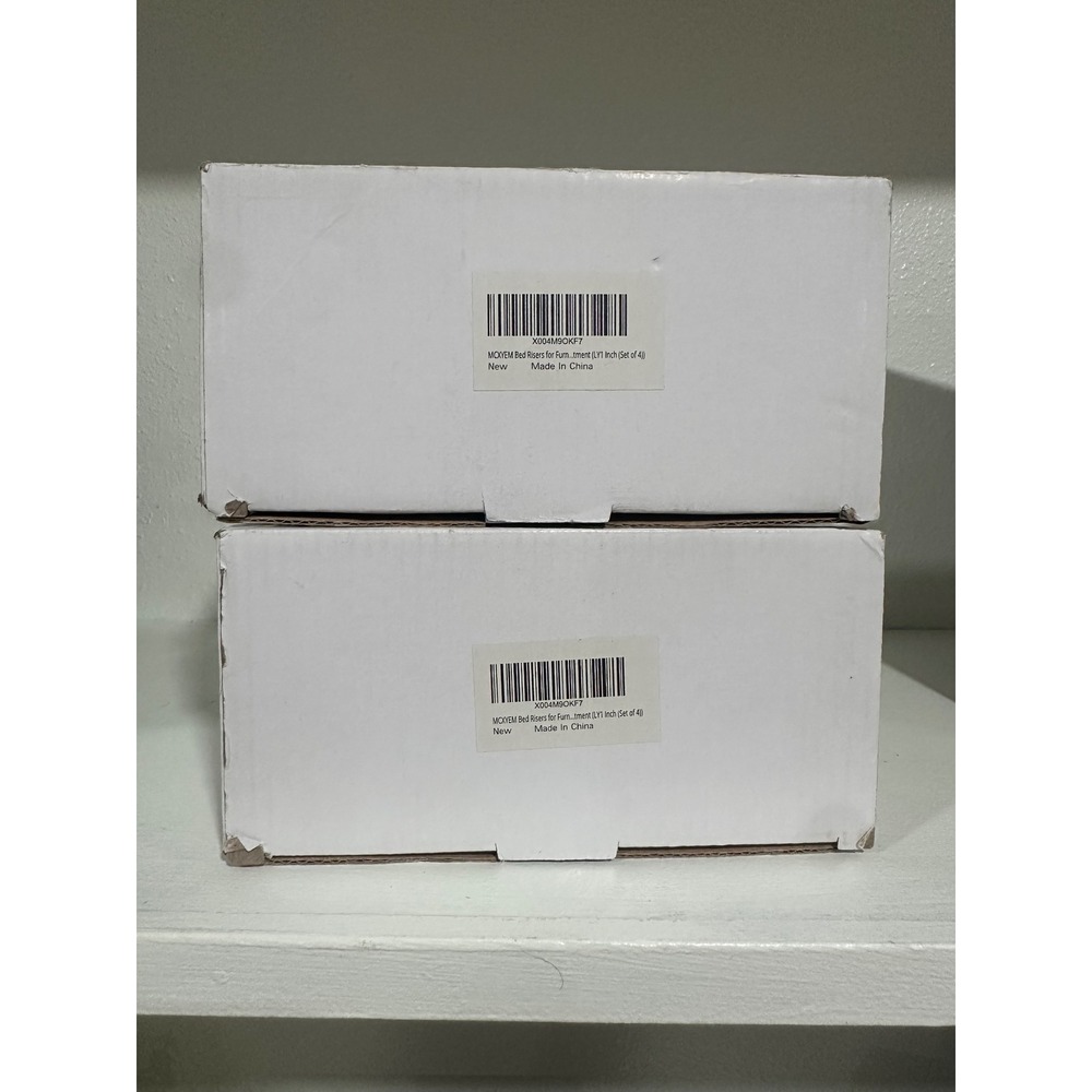 MOMM Bed Risers for Furniture 5 Inch 2 Sets of 4 Black‎ Lift Height Extender